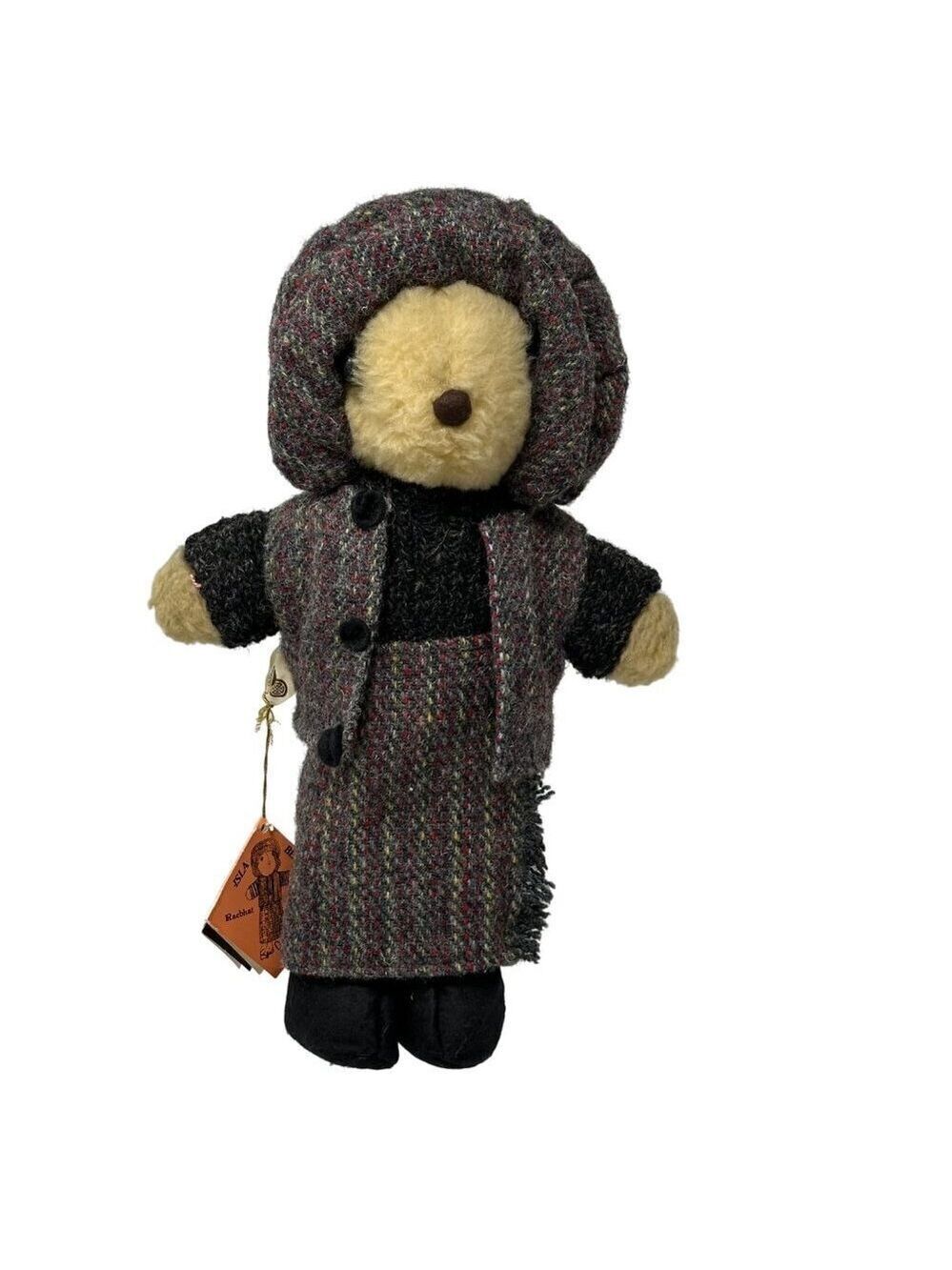 Raebhat Originals Isla Bear 13in Harris Tweed Doll Scotland Collectible Vtg 1982